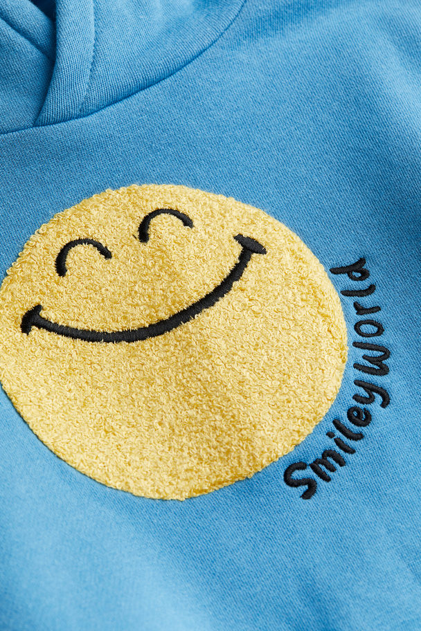H&M 2-piece Printed Sweatshirt Set Blue/smileyworld®