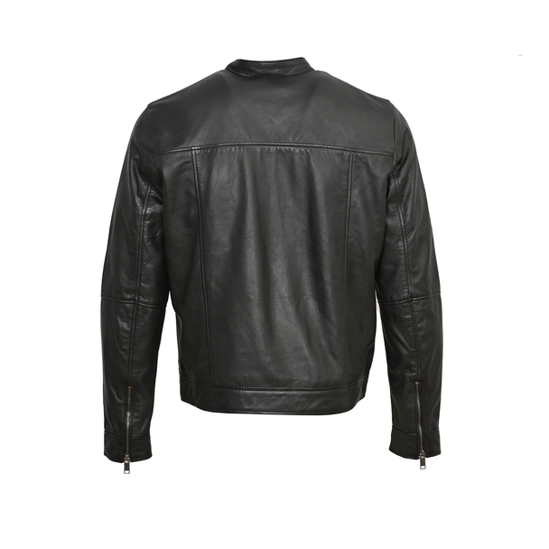 Blue Wellford Leather Jacket Balsin