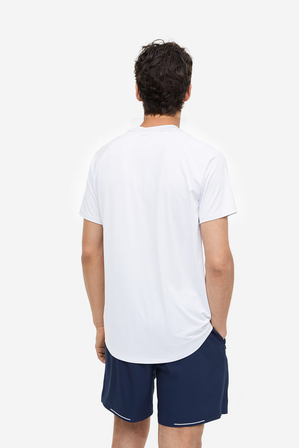 H&M Sportshirt Loose Fit Weiß