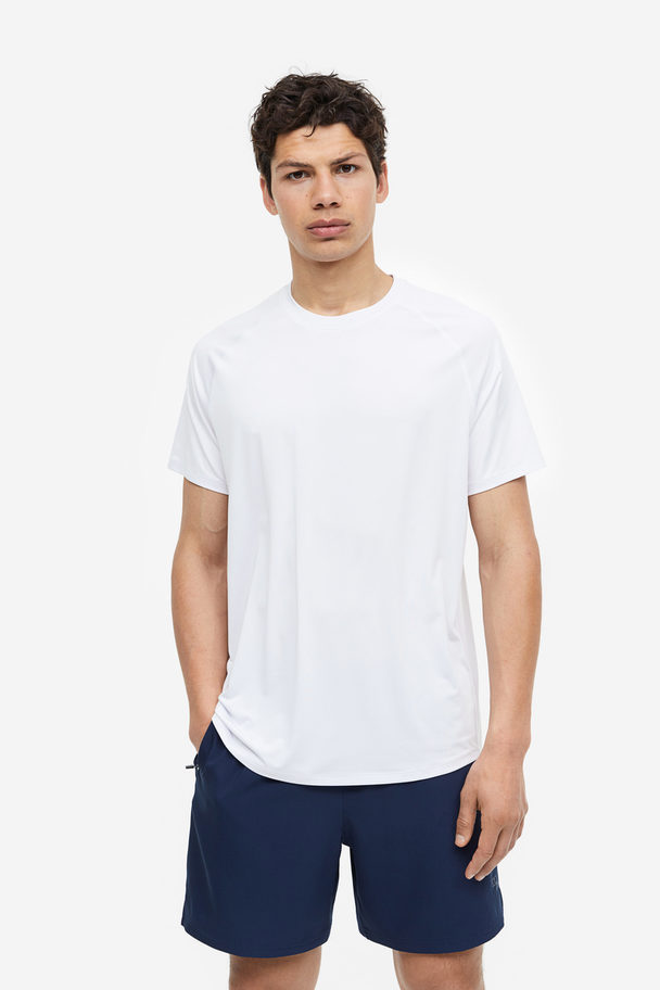 H&M Sportshirt Loose Fit Weiß