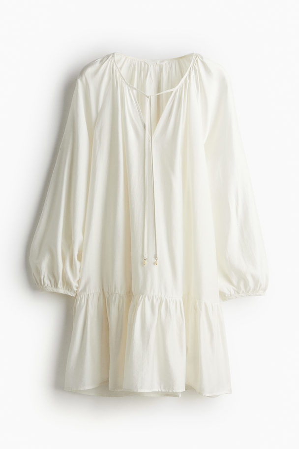 H&M Tie-detail Dress White