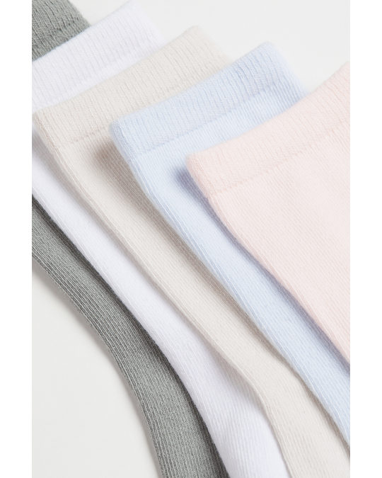 H&M 10-pack Socks Light Grey Marl