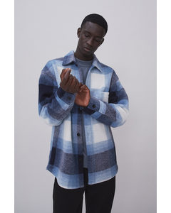 Relaxed Fit Overshirt Blue/checked