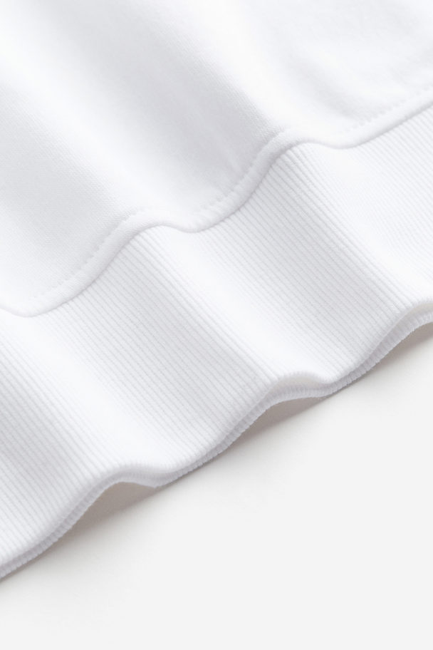 H&M Oversized Motif-detail Sweatshirt White/oregon