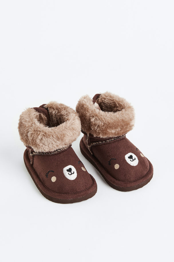 H&M Warm-lined Boots Brown/bear