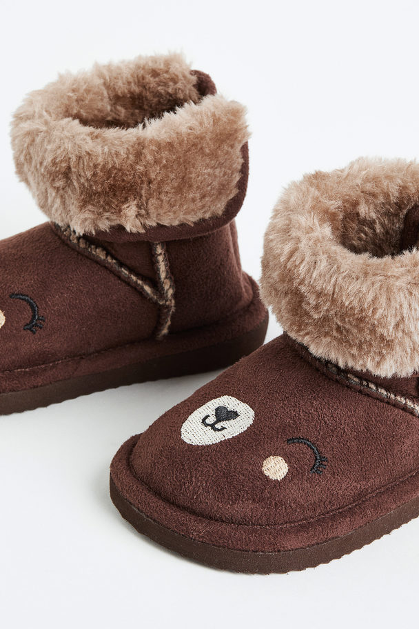 H&M Warm-lined Boots Brown/bear
