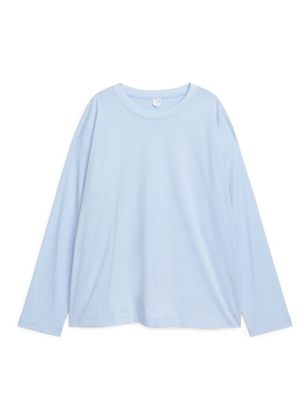 ARKET Oversized Pima Cotton T-shirt Light Blue