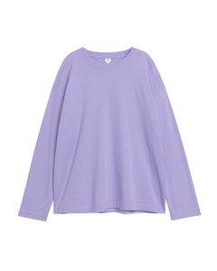 Oversized Pima Cotton T-shirt Lilac