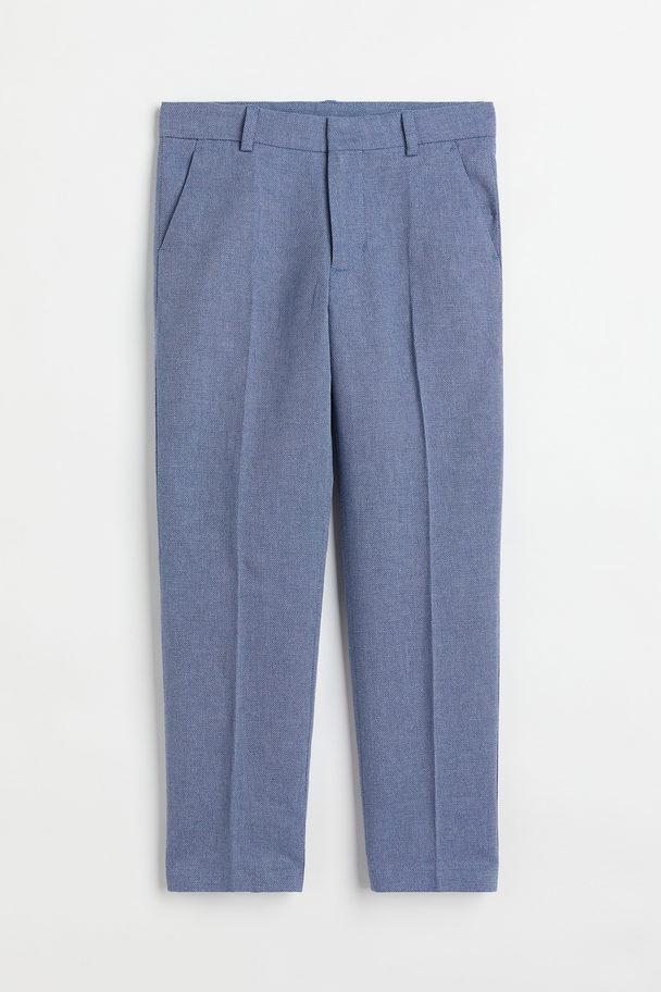 H&M Anzughose aus Strukturstoff Blaumeliert