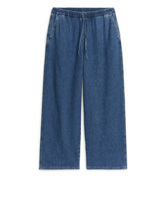 Relaxed Denim Trousers Blue