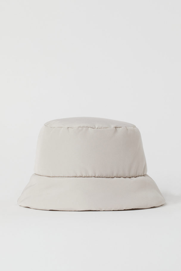 H&M Padded Bucket Hat Light Greige