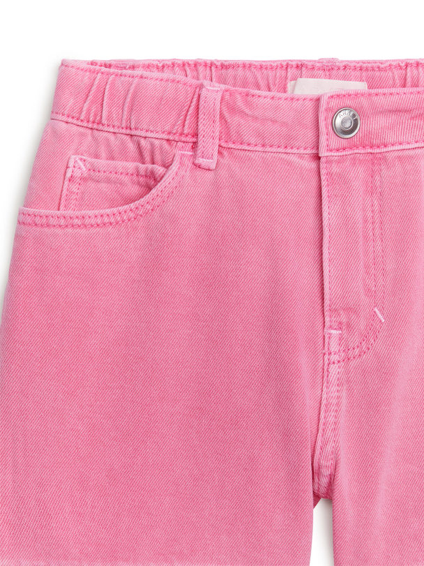 ARKET Washed Denim Bermuda Shorts Pink