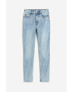 Skinny High Jeans Helles Denimblau