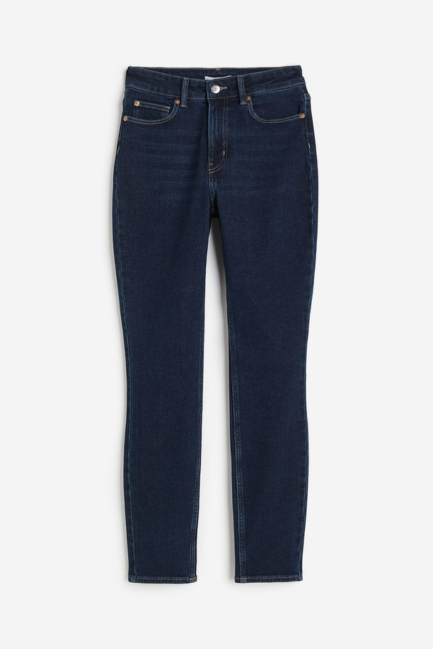 H&M Skinny High Jeans Dark Denim Blue