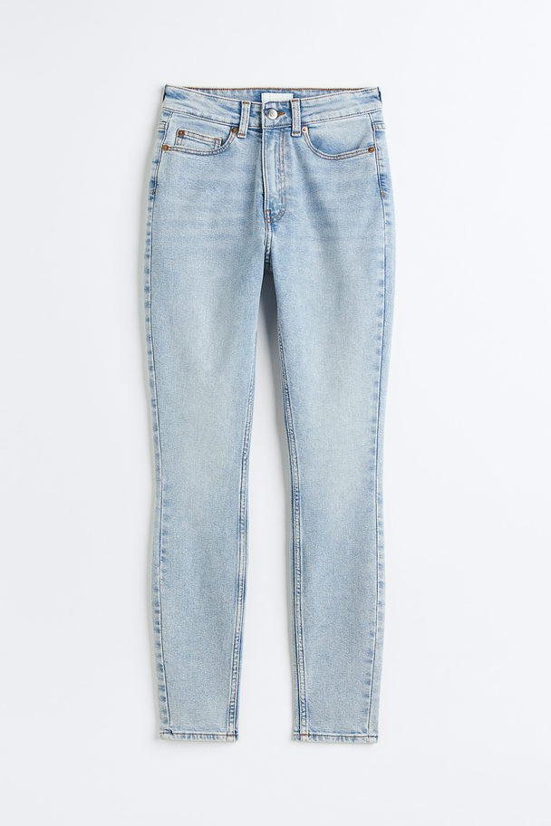 H&M Skinny High Jeans Ljus Denimblå