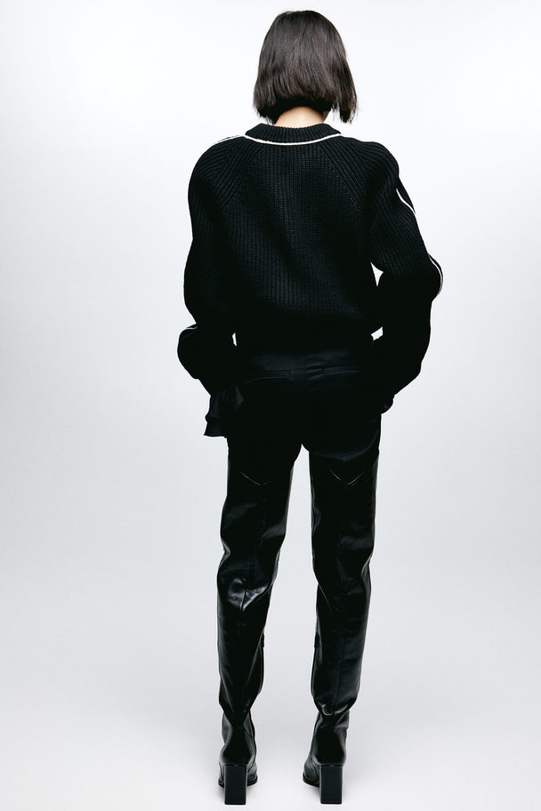 H&M Pullover aus Wollmischung Schwarz