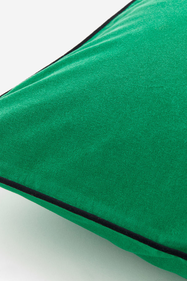 H&M HOME Velvet Cushion Cover Bright Green
