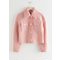 Buttoned Patch Pocket Wool Jacket Pink