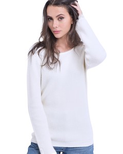 Boat Collar Sweater With Open Back And English Laces