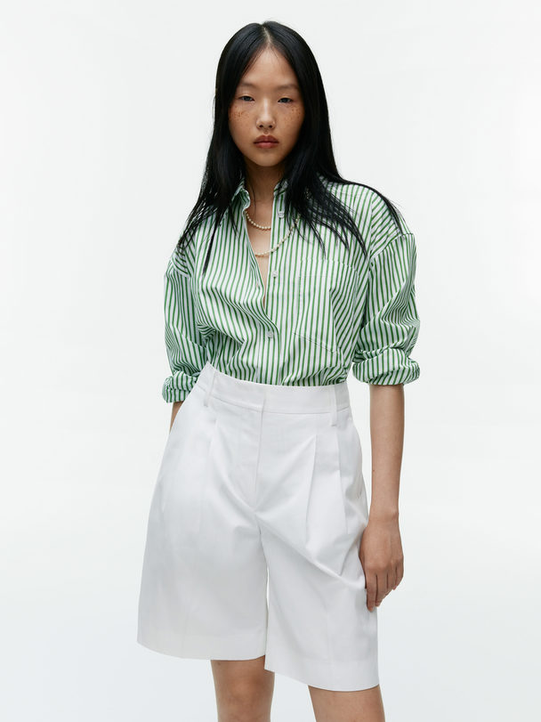 ARKET Relaxed Tailored Shorts White