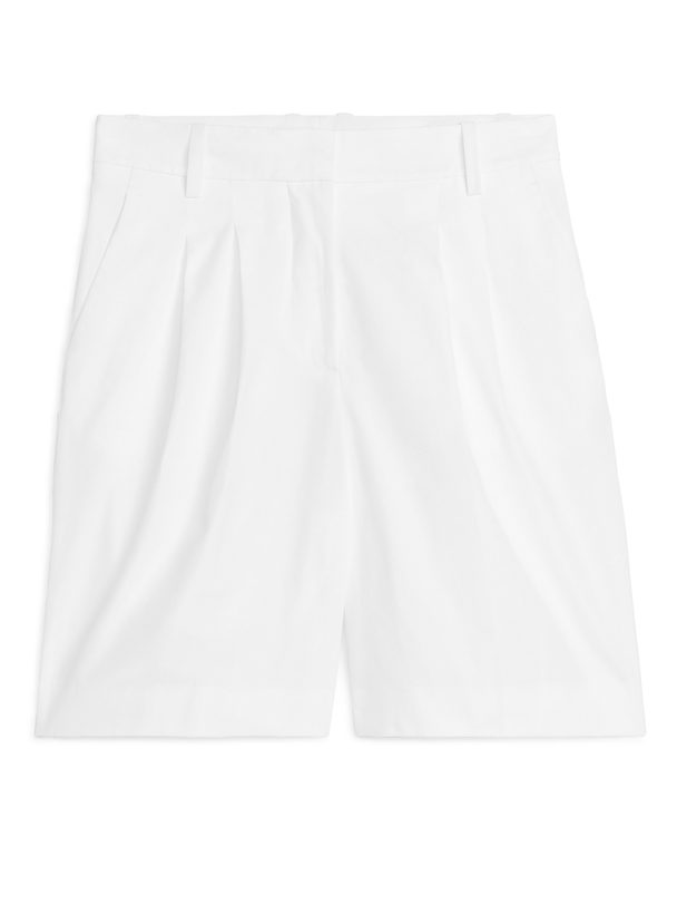 ARKET Lockere, taillierte Shorts Weiß