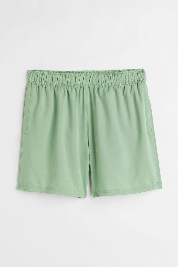 H&M Snabbtorkande Träningsshorts Ljusgrön