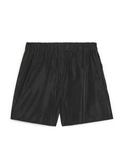 Shorts mit hohem Bund Schwarz