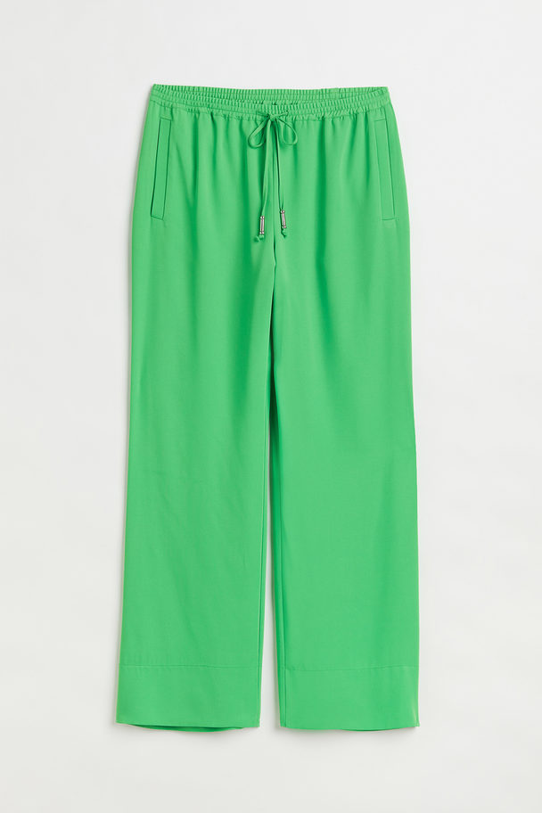 H&M Wide Pull-on Trousers Green
