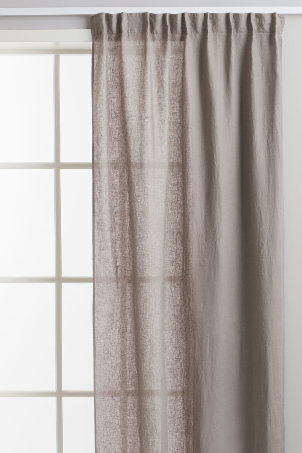 H&M HOME 2-pack Linen Curtain Lengths Greige