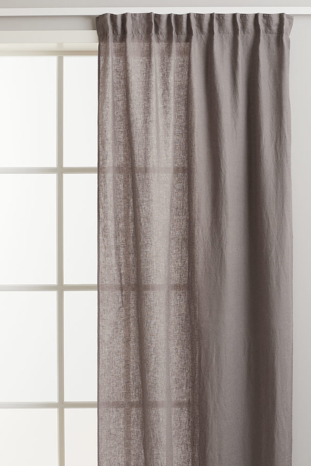 H&M HOME 2-pack Linen Curtain Lengths Grey