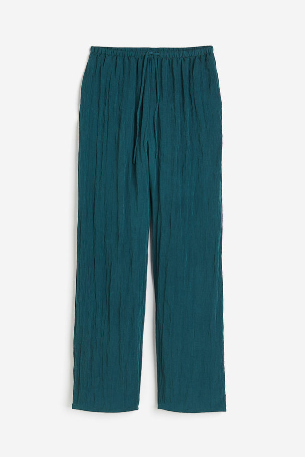 H&M Loungewear - Crinklebroek Donkergroen