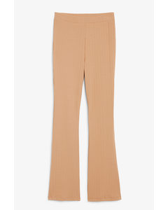 Ribbed Trousers Camel