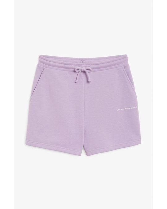 Monki Sweat Shorts Purple