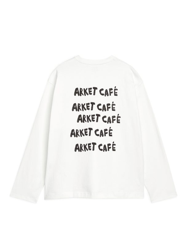 ARKET Arket Café T-shirt Met Lange Mouwen Wit