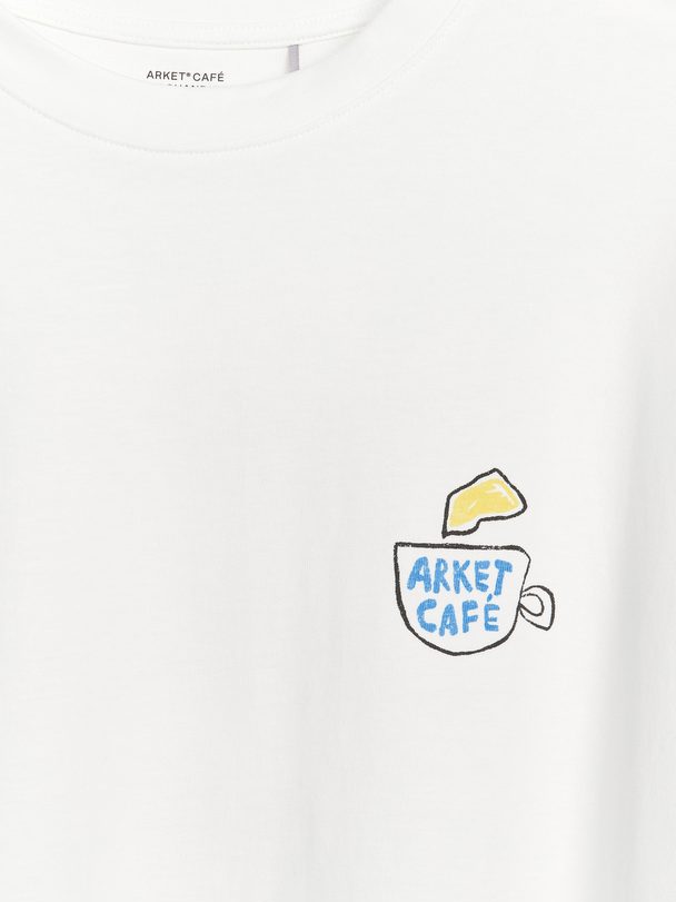 ARKET Arket Café T-shirt Met Lange Mouwen Wit