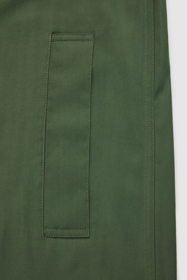 COS Longline Vest Jacket Dark Green