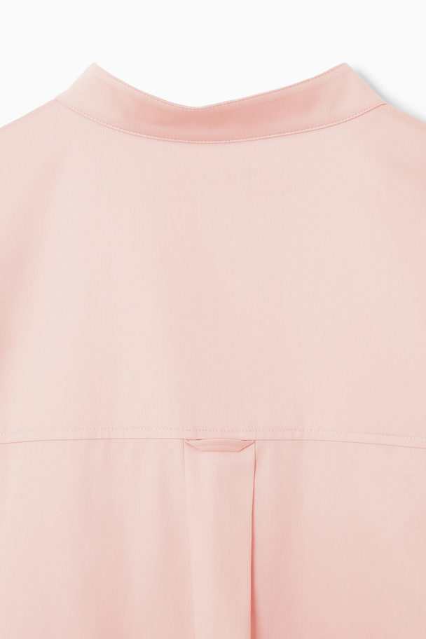 COS Oversized Grandad-collar Shirt Dress Dusty Pink