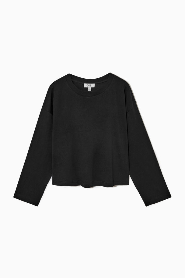 COS Cropped Long-sleeved T-shirt Black