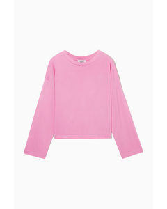 Cropped Long-sleeved T-shirt Light Pink