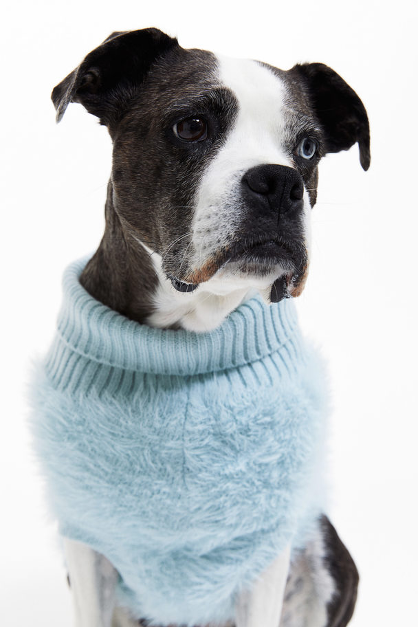 H&M Flauschiger Hundepullover Hellblau
