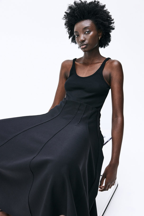 H&M A-line Skirt Black