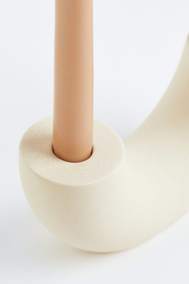 H&M HOME Kerzenständer aus Keramik Hellbeige
