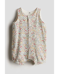 Patterned Romper Suit White/floral