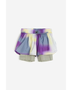 Drymove™ Double-layered Running Shorts Dark Purple/patterned
