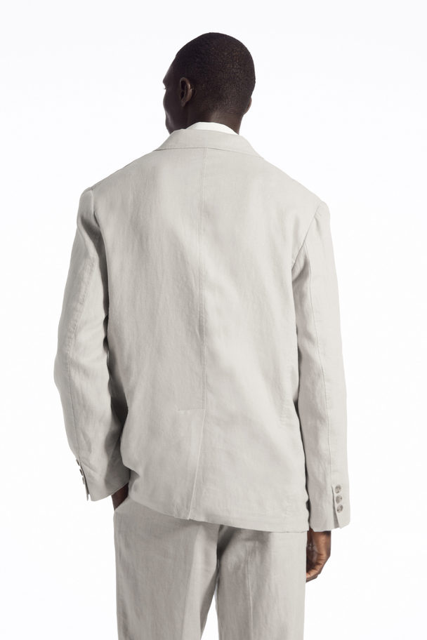 COS Unstructured Linen Blazer - Regular Stone