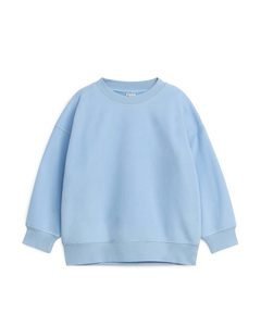 Sweatshirt I Fleece Ljusblå