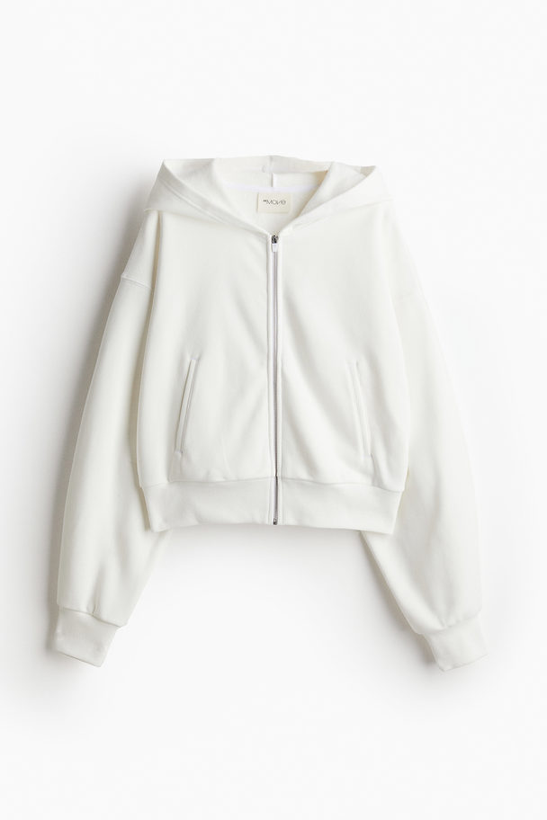 H&M Sport-Hoodiejacke Weiß