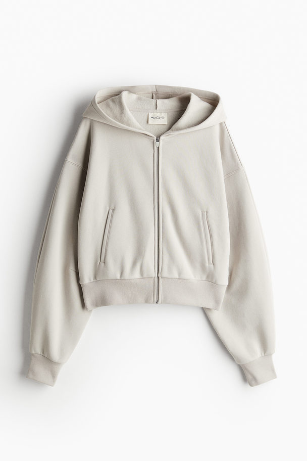 H&M Sport-Hoodiejacke Hellbeige