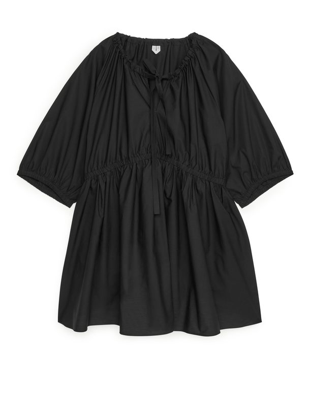 ARKET Voluminous Cotton Dress Black