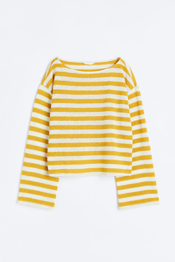 H&M Boxy Jumper Yellow/striped